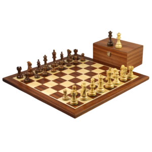 Mahogany Chess Set 21 Inch with Weighted Sheesham Atlantic Classic Staunton Chess Pieces 3.75 Inch