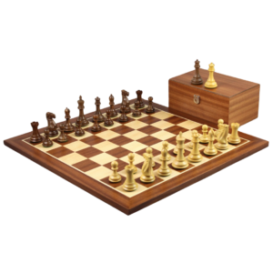 Mahogany Chess Set 21 Inch with Weighted Sheesham Morphy Series Professional Staunton Chess Pieces 3.75 Inch