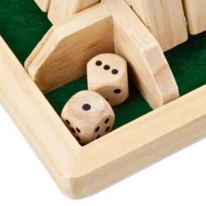 4 Player Green Shut the Box Family Game 8.6 Inch