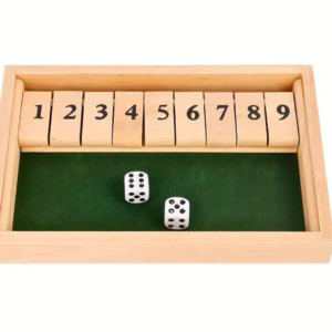 2 Player Red Shut the Box Family Game 8.3 Inch
