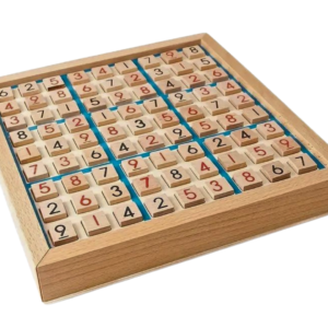 Travel Wooden Sudoku Family Game Square Board 9 Inch