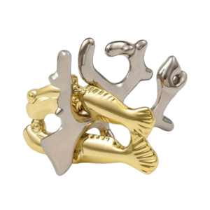 Metal Coral Lock Magic Brain Teaser Puzzle