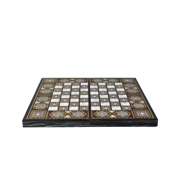 Wooden Mother of Pearl Design Backgammon Set 20 Inch