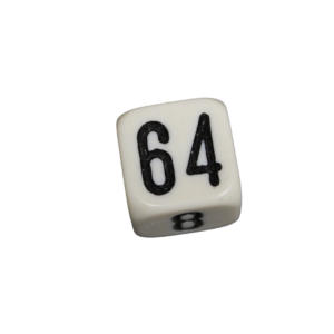 Large White 22 mm Backgammon Doubling Cube Replacement Dice