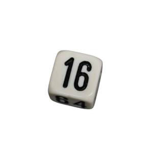 Large White 22 mm Backgammon Doubling Cube Replacement Dice