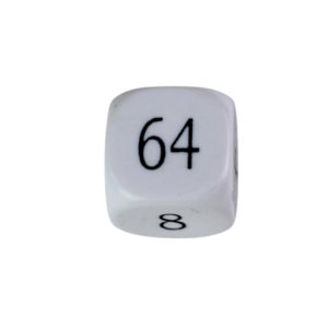 Replacement Backgammon Dice Set – White Doubling Cube – Black & Green Dices